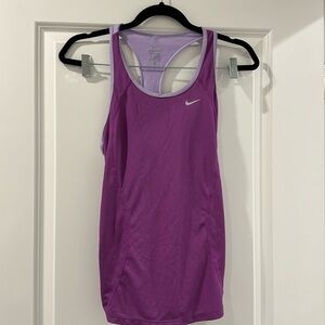 Nike dri-fit racer back purple tank top